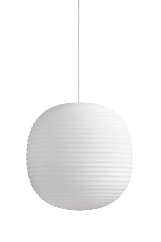 New Works Lampa wisząca Lantern szklana biała śr. 40 cm Nie przegap