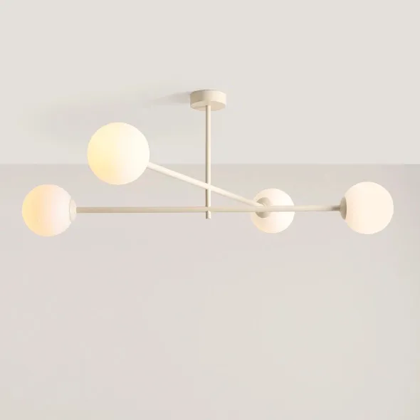 Artera Lampa wisząca Pinne 4 szer. 87 cm kremowa Wyprzedaż