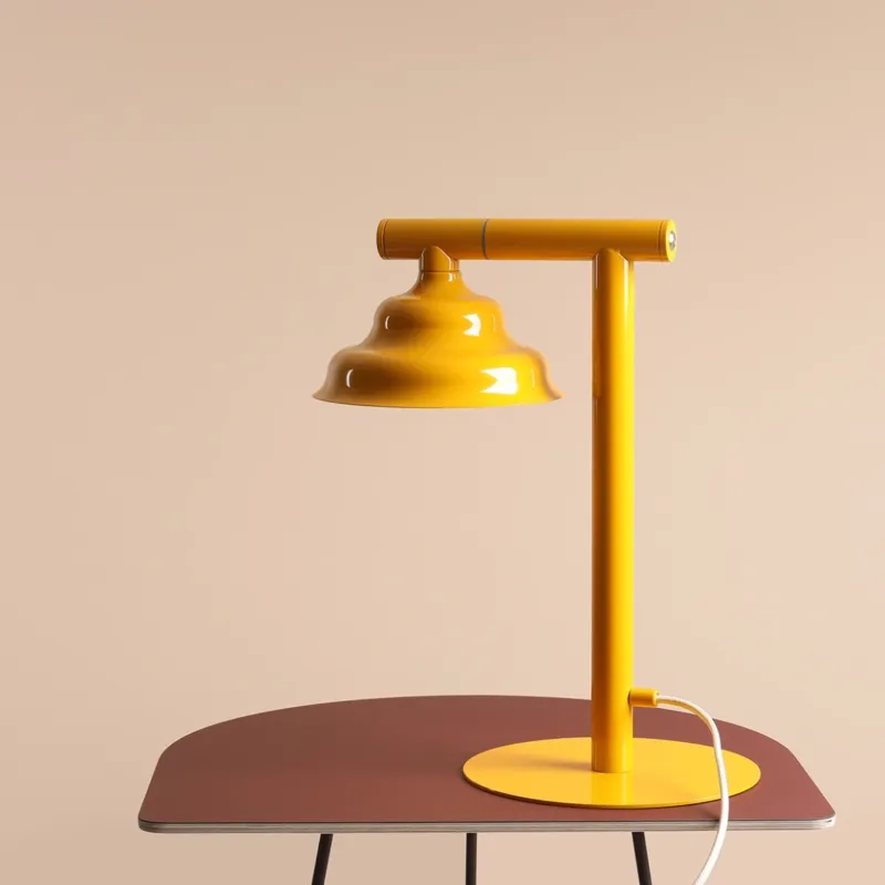 Artera Lampa biurkowa Fala wys. 37 cm żółta Nowość