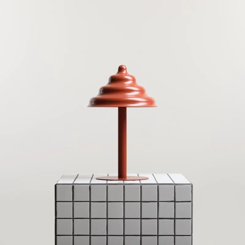 Artera Lampa stołowa Fala wys. 39 cm ceglana Tylko do końca tygodnia