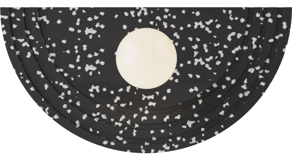 Oferta limitowana Robin Lampa ścienna / kinkiet Regina Terrazzo czarna szer. 48 cm