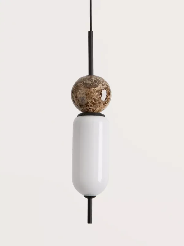 Aromas Lampa wisząca Anet czarny metal / brązowy marmur Dodaj do koszyka