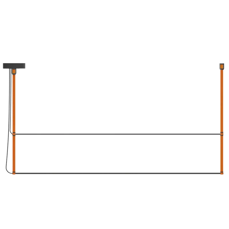 Robin Lampa wisząca René Horizontal Duo szer. 160 cm czarno-pomarańczowa Wyjątkowa oferta