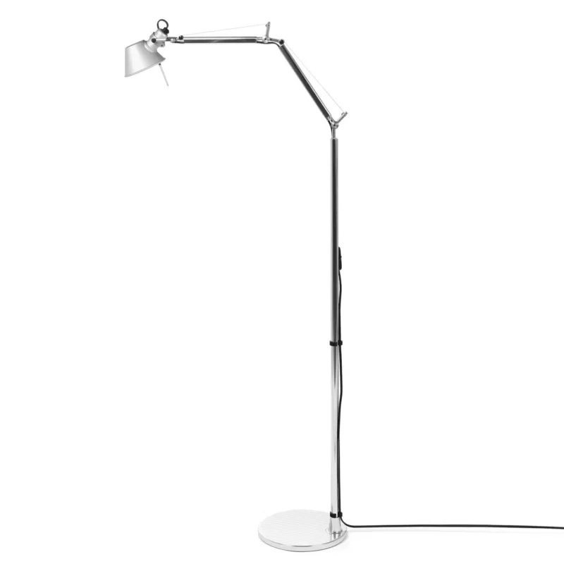 Wybór klientów Artemide Lampa podłogowa Tolomeo Micro srebrna wys. 109 cm