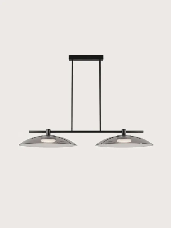 Aromas Lampa wisząca Betty 2 szer. 80 cm szkło szare przydymione / czarny metal Oferta