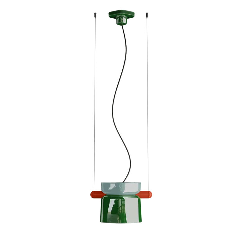Darmowy zwrot Ferroluce Lampa wisząca Yakitori szer. 41 cm ceramiczna zielona