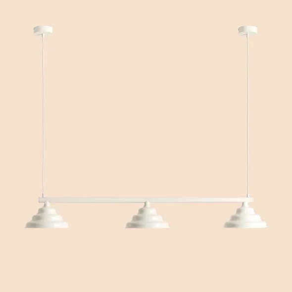 Artera Lampa wisząca Fala 3 lekko kremowa szer. 123 cm Do wyczerpania zapasów