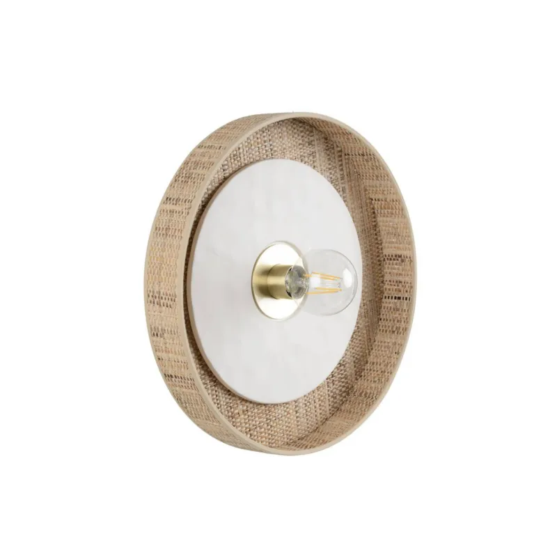 Market Set Lampa ścienna / kinkiet Portinatx beżowo-biała śr. 40 cm Nie przegap