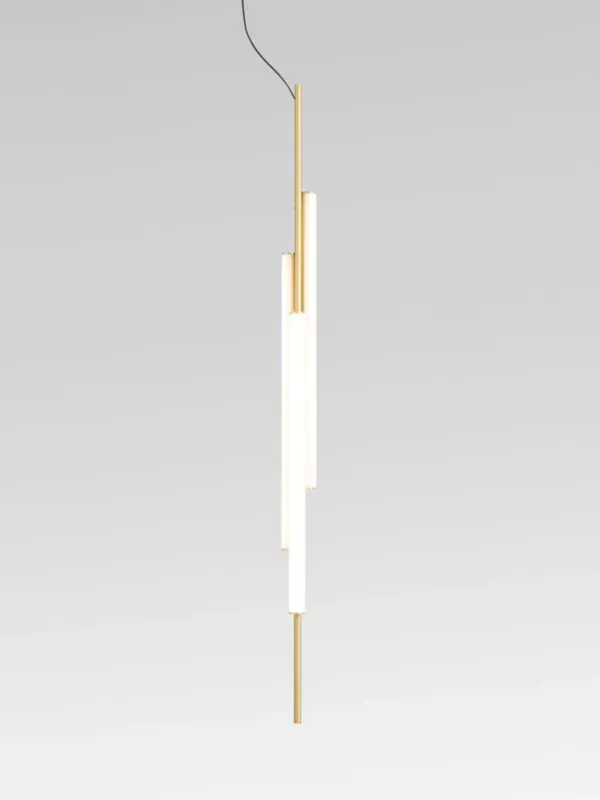 Hit sprzedaży Marset Lampa wisząca Ambrosia złota wys. 130 cm