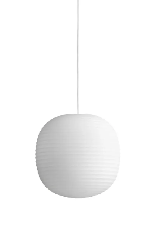 New Works Lampa wisząca Lantern szklana biała śr. 30 cm Oferta
