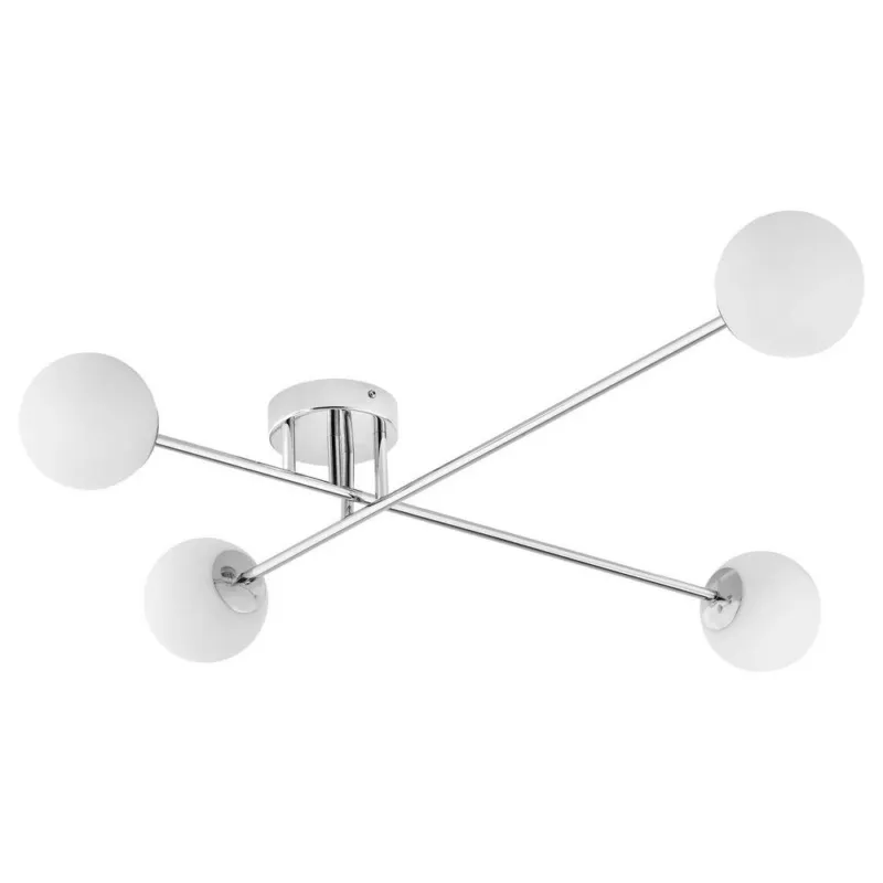 Kaspa Lampa sufitowa / plafon Astra 4 klosze srebrna Oferta czasowa