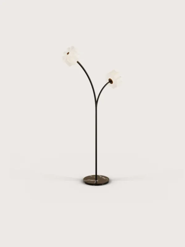 Aromas Lampa podłogowa Flow wys. 155 cm czarno-biała Ostatnie sztuki