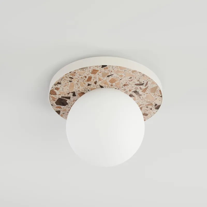 Premium Kaspa Lampa sufitowa / plafon Legra okrągły śr. 30 cm kremowy IP44