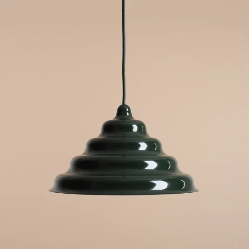 Nie przegap Artera Lampa wisząca Fala rozm. L śr. 29 cm ciemnozielona