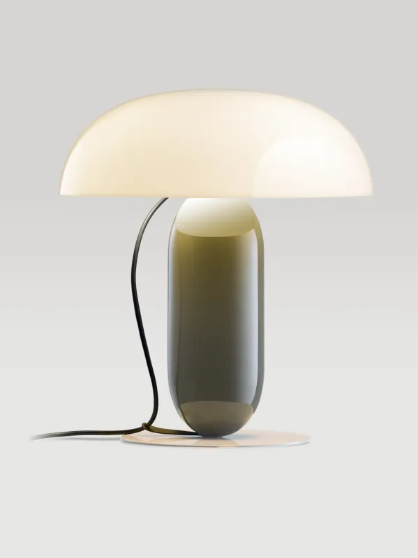 Dodaj do koszyka Marset Lampa stołowa Gambosa rozm. M wys. 41,3 cm biało-brązowoszara