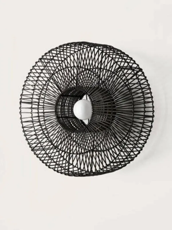 Popularny Aromas Lampa ścienna / kinkiet Hedula śr. 60 cm czarny