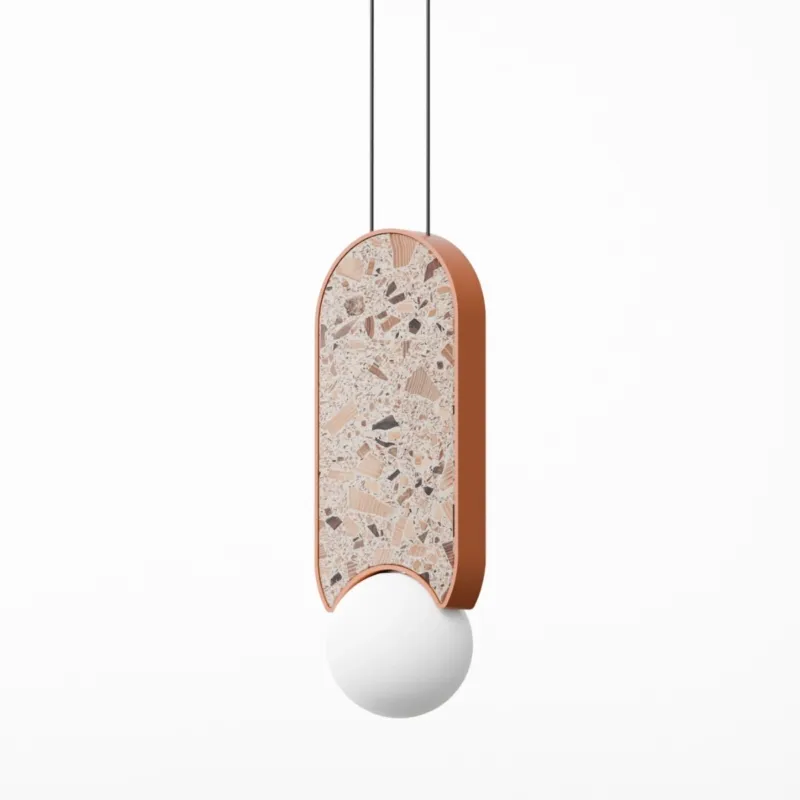 Kaspa Lampa wisząca Legra owalna wys. 33 cm terakota IP44 Kup online