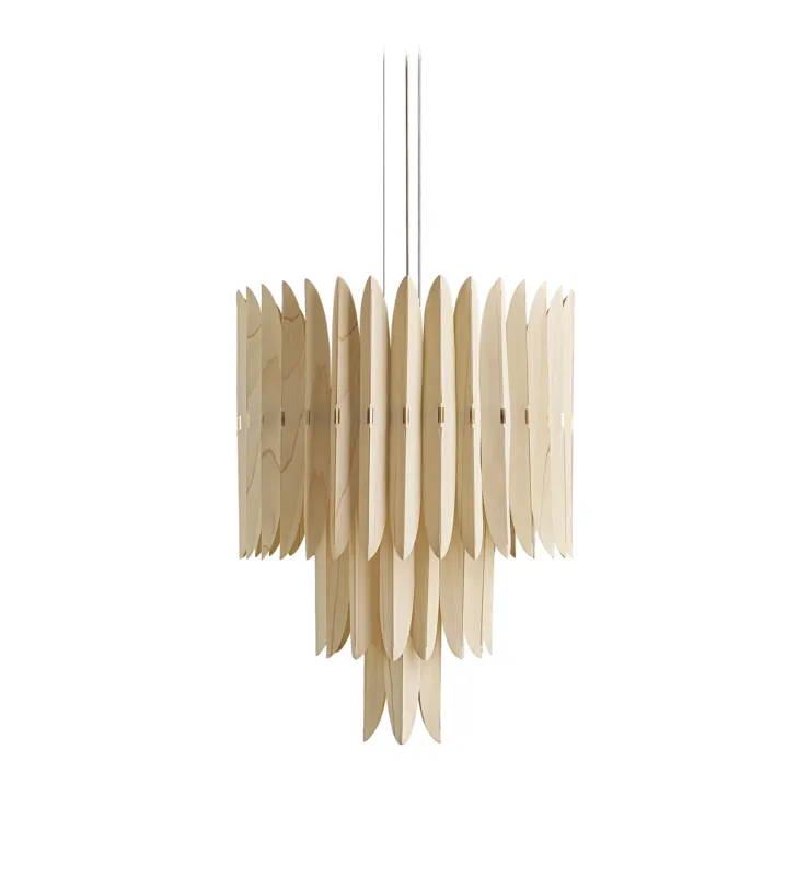 LZF Lampa wisząca Voliere short wys. 110 cm fornir naturalny jasny Oferta czasowa