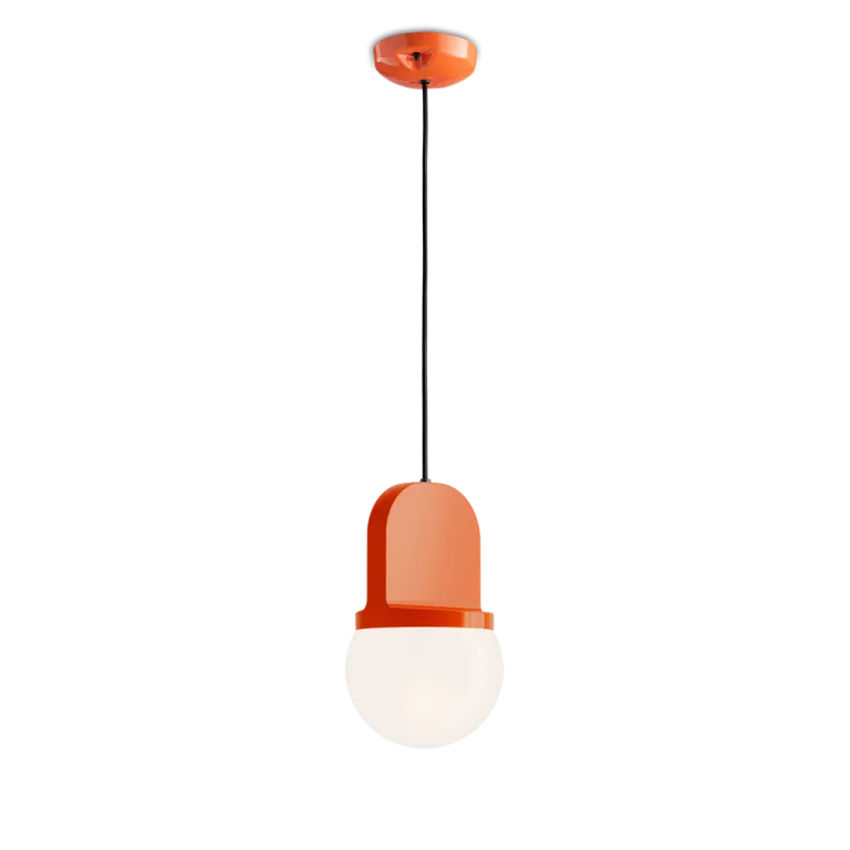 Ferroluce Lampa wisząca Habea śr. 16 cm pomarańczowa Oferta czasowa