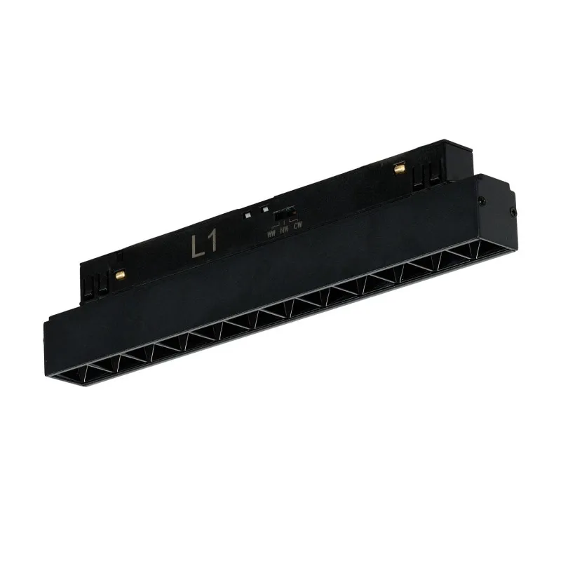 Taniej Lampa szynowa ALFA KIRA TRACK MAGNETIC 2LINE 12W CCT SWITCH DIMM Czarna