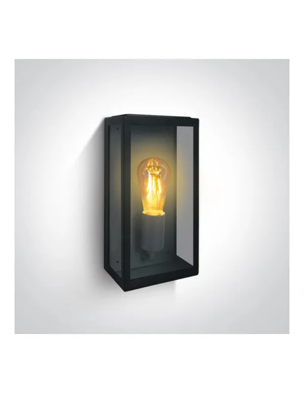 Szybka dostawa One Light kinkiet z żarówką w szklanym lampionie Gabbia A 67406A/B kolory-swiatla.pl