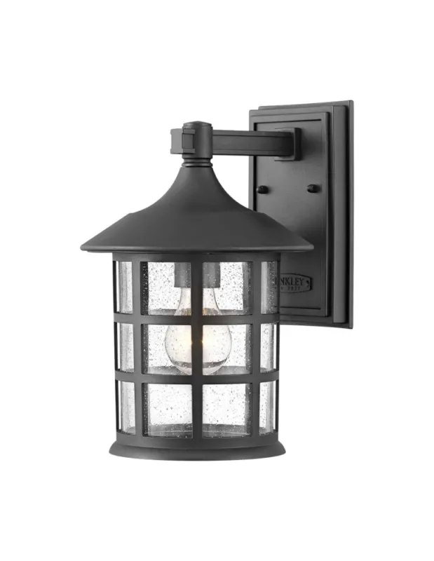 Elstead Lighting Średnia latarnia naścienna Freeport - 1 źródło światła - Teksturowana czerń IP44 HK-FREEPORT2-M-TBK Dostępne od ręki