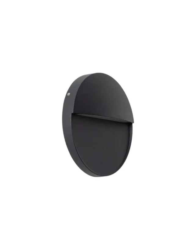 Abruzzo Kinkiet zewnętrzny czarny okrągły IP54 6W CCT Lunaria ABR-LZKO-C Oferta czasowa
