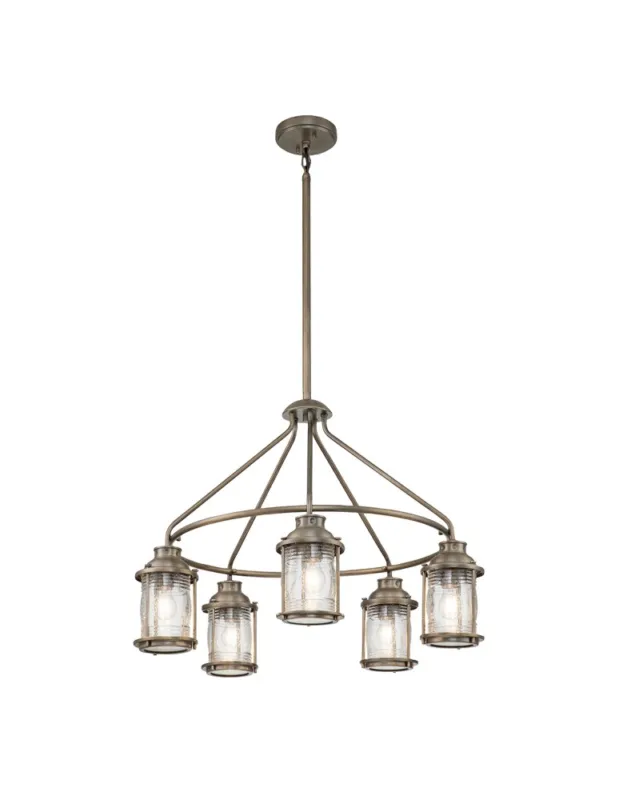Zamów teraz Elstead Lighting Latarnia wisząca Ashland Bay - 5 źródeł światła - Oksydowany brąz IP44 KL-ASHLANDBAY-5P-BU