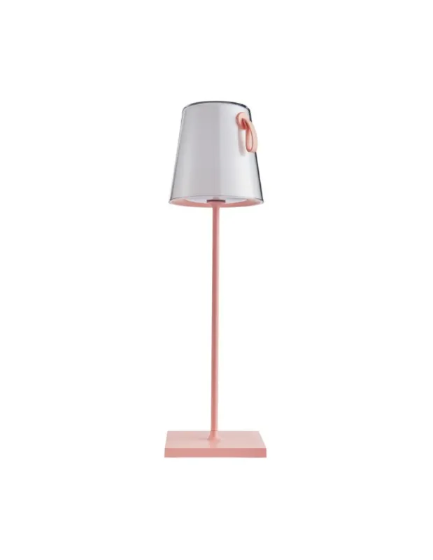 Wyjątkowa oferta Italux Ostap Stołowa przenośna LED 5W 300 lm 3000K + RGB IP54 Różowy TB-2749-PK