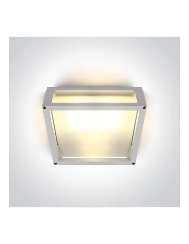 Ograniczona ilość One Light kinkiet kwadratowy pasujący do mieszkania Psofida S 67420B/W IP54 kolory-swiatla.pl