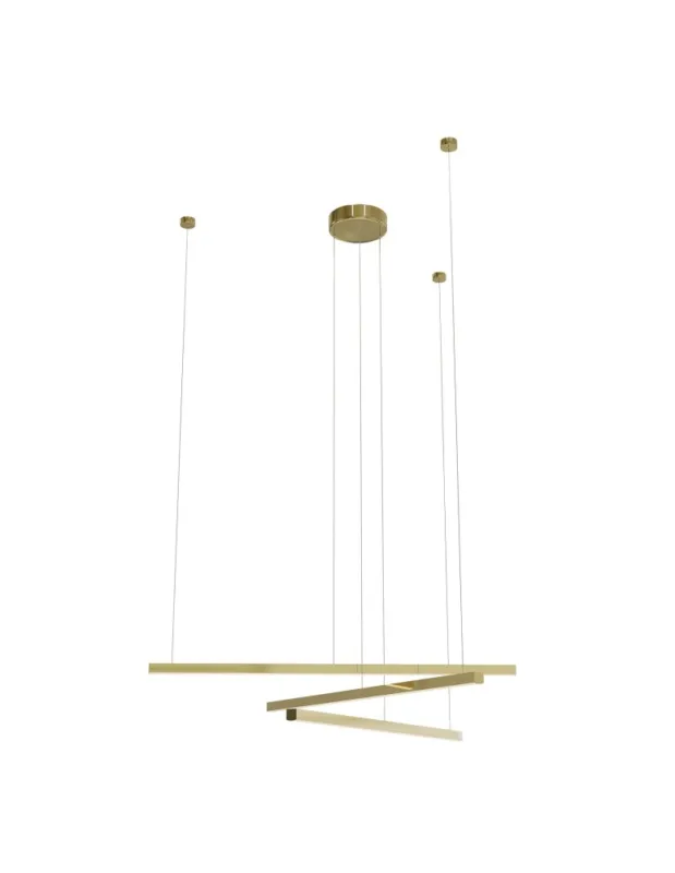 Wybór klientów Maxlight Lampa Wisząca Trio 3 Złoto Szczotkowane P0474D