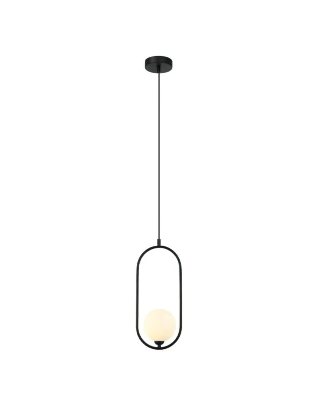 Bezpieczna płatność Italux Lupus Wisząca Czarny, biały 1xG9 25W PND-3965-1-BK kolory-swiatla.pl