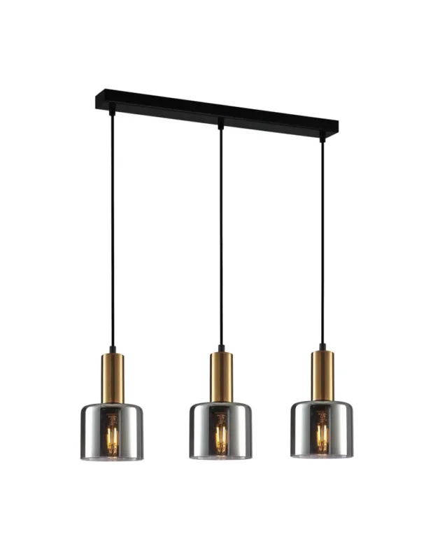 Cena promocyjna ITALUX Santia Wisząca E27 3x40W Miedziany PND-65342-3-BRO+SG kolory-swiatla.pl