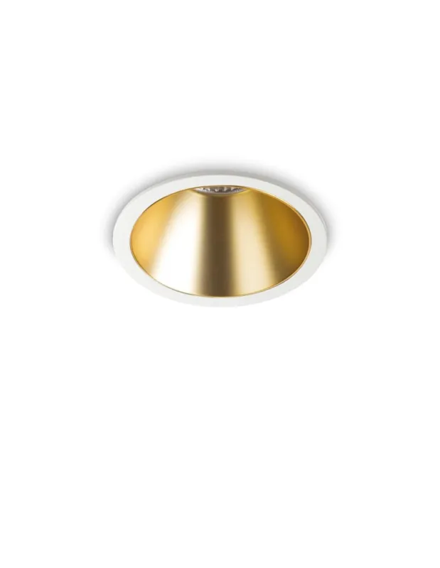 Niska cena Ideal Lux Lampa Wpuszczana GAME TRIM ROUND 20W 3000K BI OR Biały/Złoty 341422