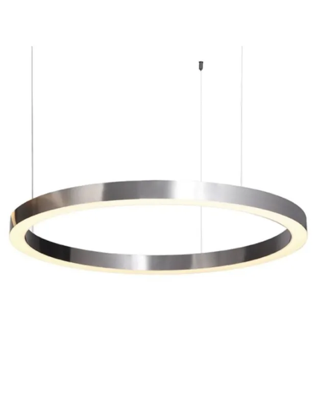 Step into Design Pendant lamp CIRCLE 100 cm LED brushed nickel Ostatnie sztuki