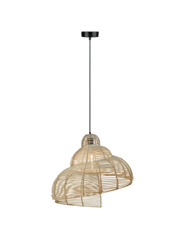 Szybka wysyłka Light Prestige Ratanowa lampa wisząca Shella 60 cm jasne drewno 1xE27 LP-1806/1P 60cm
