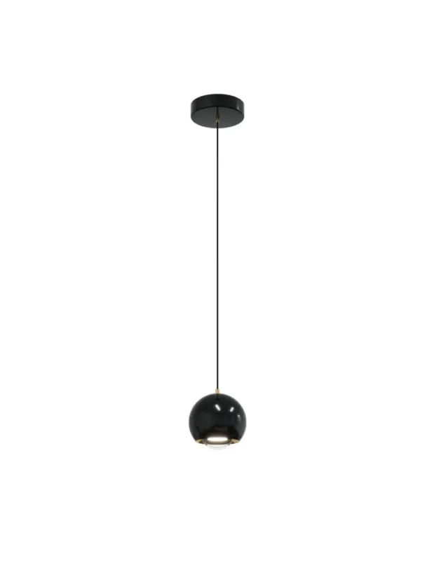 Tylko do końca tygodnia YASKR Lampa Wisząca Aurenia 1xLED czarna PL0122-CB Czarny
