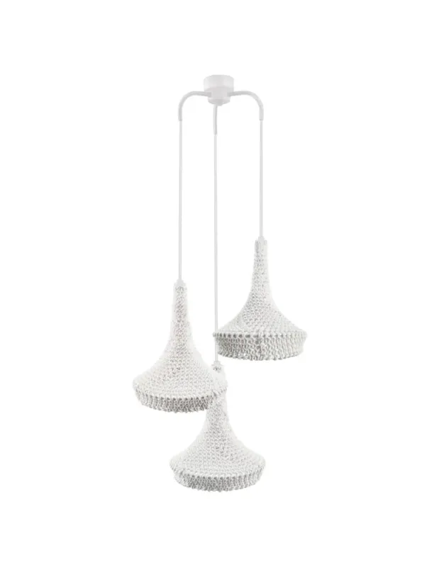 Tylko dziś Shilo Lampa wisząca Mahaka 3 - Biała (500 mm) 5177