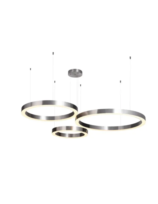 Zamów dziś Step into Design LED lamp CIRCLE 40+60+80 cm brushed nickel