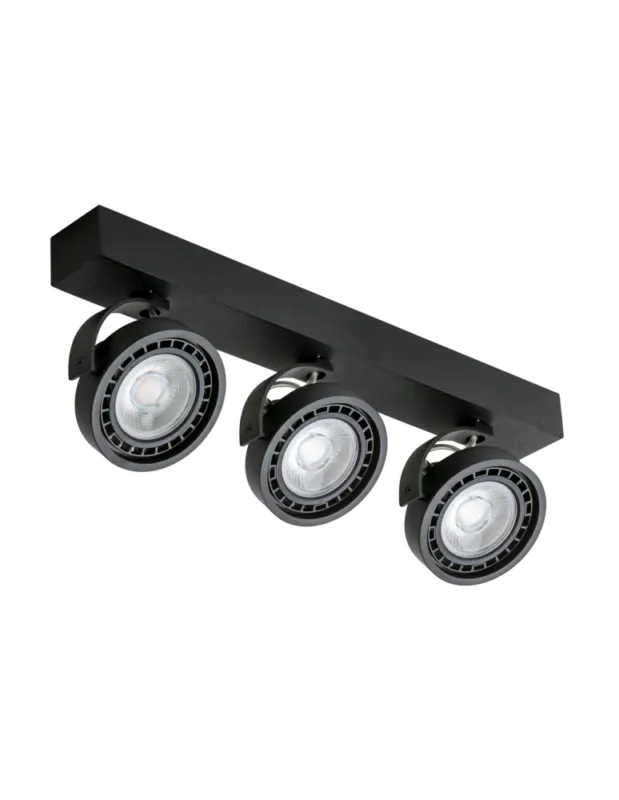 Azzardo JERRY 3 230V BLACK 3xES111 Reflektor Sufitowy Czarny AZ1886 kolory-swiatla.pl Promocja