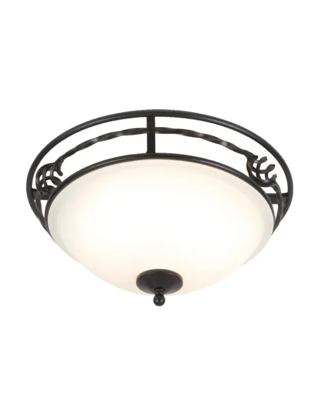 Obniżka ceny Elstead PEMBROKE Plafon E27 2x60W Czarny PB-F-A-BLACK kolory-swiatla.pl