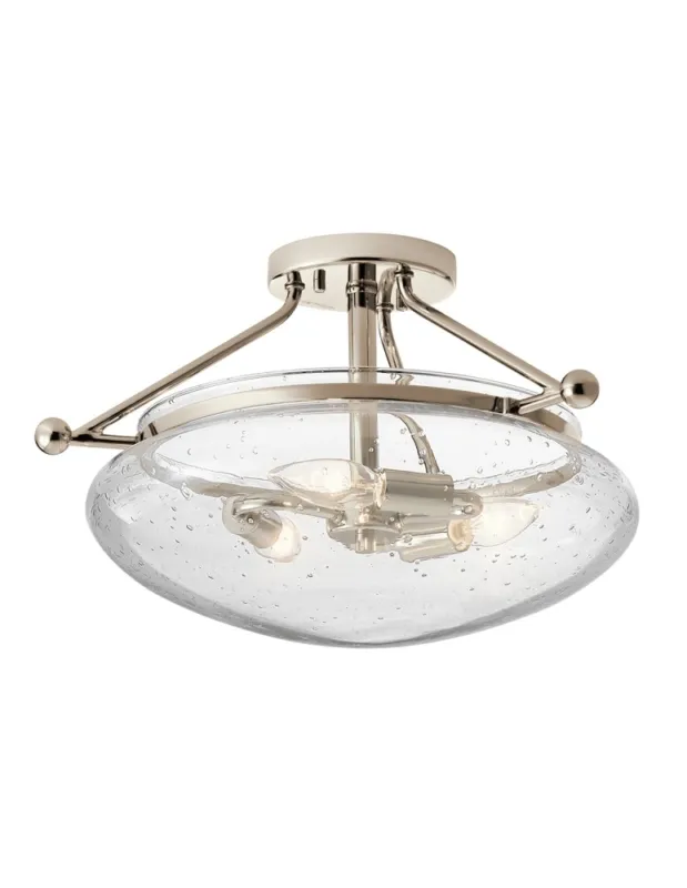 Sprawdź teraz Quintiesse Półplafon Belle - 3 źródła światła - Polerowany nikiel Elstead Lighting QN-BELLE-SF-PN