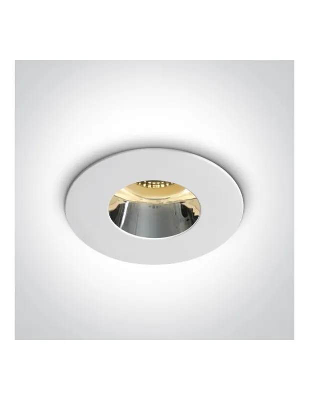 Sprawdź teraz One Light Lampa sufitowa biała chrom Joanis 10105MD/W/C kolory-swiatla.pl