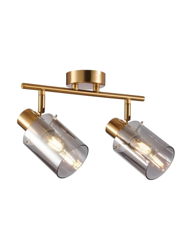 Zamów teraz Italux Sardo Reflektor/Spot Mosiężny, dymiony 2xE14 40W SPL-5581-2-BRO-SG kolory-swiatla.pl