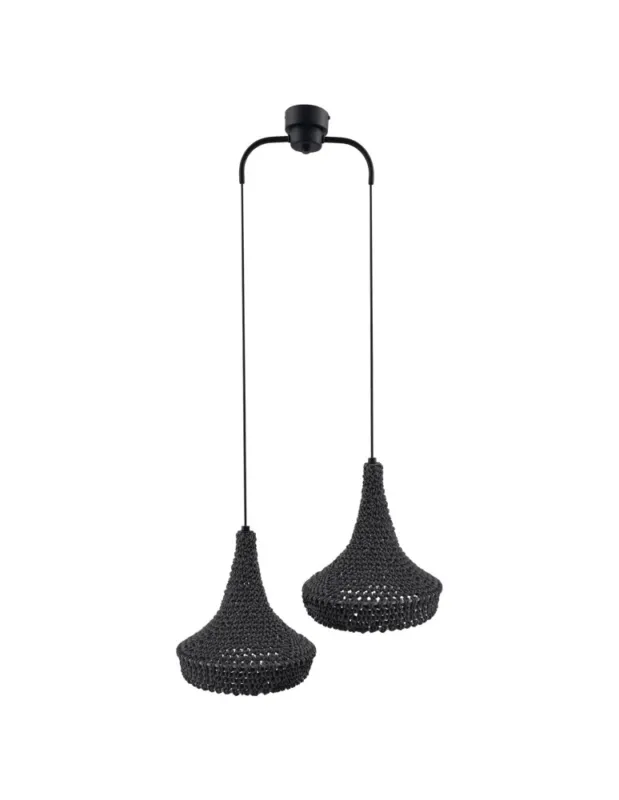 Nowy Shilo Lampa wisząca Mahaka 2 - Szara (500 mm) 5182