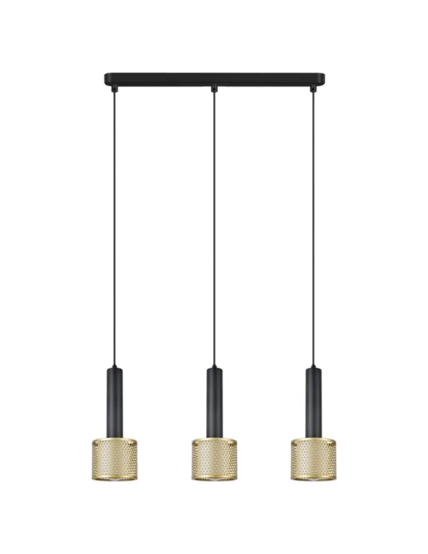 Obniżka ceny Light Prestige Lampa wisząca Amo czarno-złota 3xE27 LP-0702/3L GD