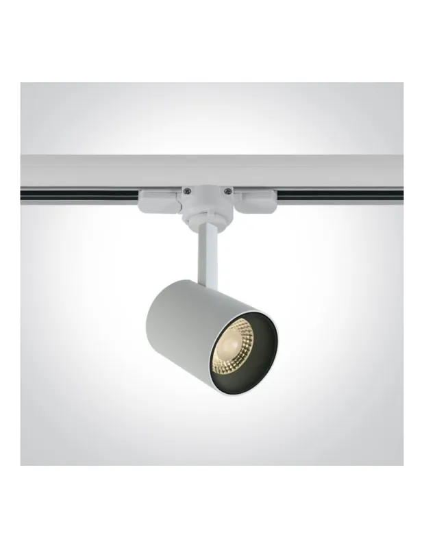 Niska cena One Light reflektor czarny LED na szynę Lampiri 65646T/W/W kolory-swiatla.pl
