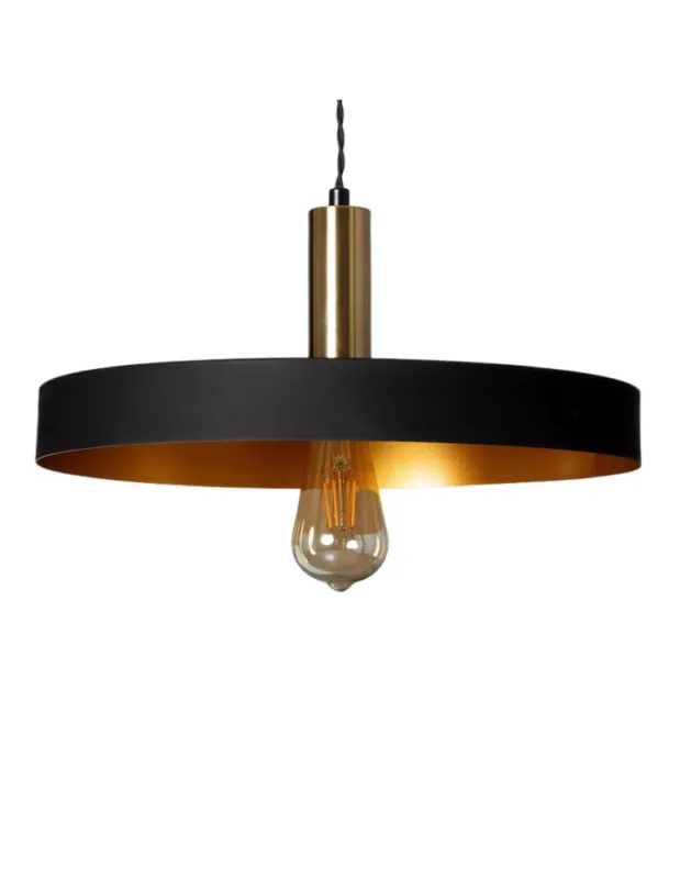 Abruzzo Lampa Wisząca z metalu Ø40cm Czarna E27 Dario ABR-LWO-DARIO-C Tylko do końca tygodnia