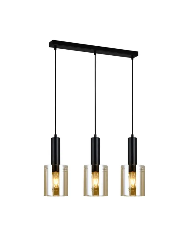 Kup Teraz Italux Sardo 3xE27 - Elegancka Wisząca Lampa w Kolorze Cz Szybka dostawa