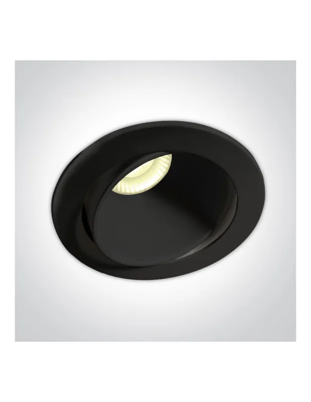 Dostępne od ręki One Light REN wpust regulowany 8W 3000K Triac czarny IP54 11106PK/B/W